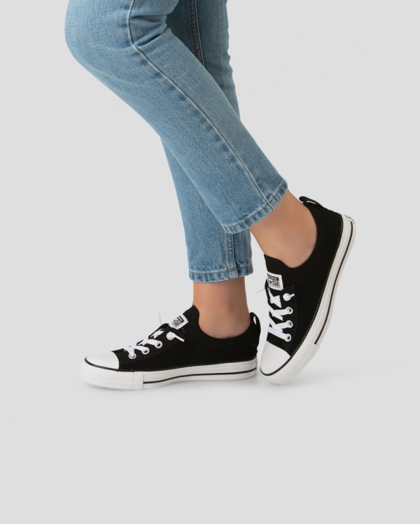 Converse Chuck Taylor All Star Shoreline Knit Slip Sort Sko Danmark - Converse Lave Sneakers Dame -